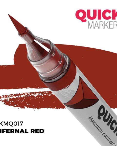 AK-MQ017, AK Interactive, Infernal Red, Quick Markers per modellismo, tratto rapido