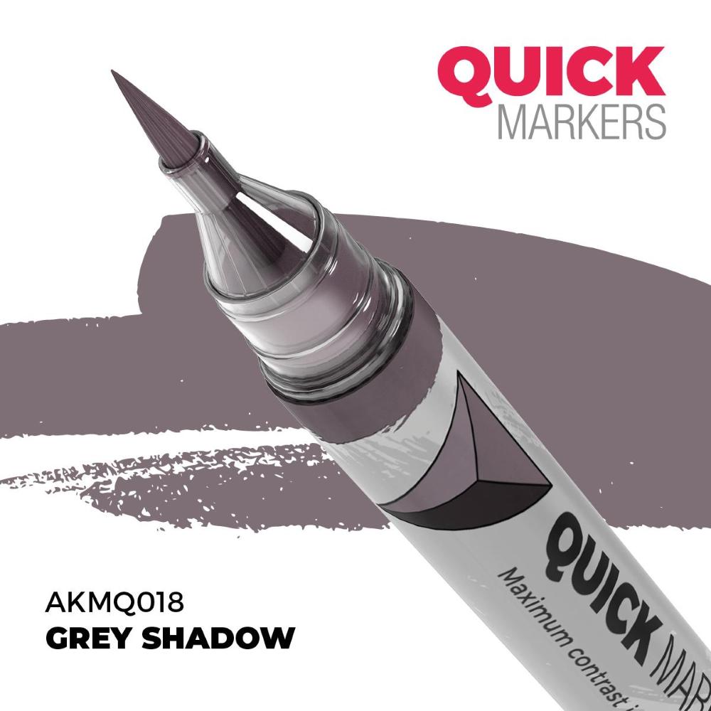 AK-MQ018, AK Interactive, Grey Shadow, Quick Markers per modellismo, tratto rapido