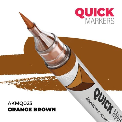 AK-MQ023, AK Interactive, Orange Brown, Quick Markers per modellismo, tratto rapido