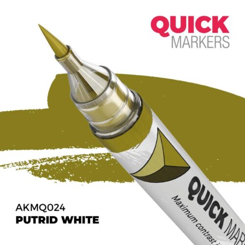 AK-MQ024, AK Interactive, Putrid White, Quick Markers per modellismo, tratto rapido