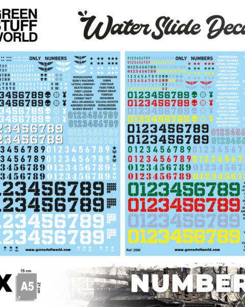 Decals ad acqua - Solo Numeri GREEN STUFF WORLD GSW2590