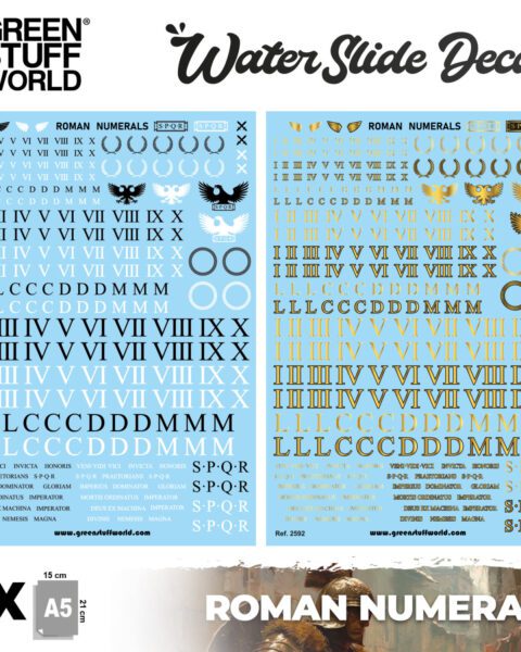 Decals ad acqua - Numeri Romani GREEN STUFF WORLD GSW2592
