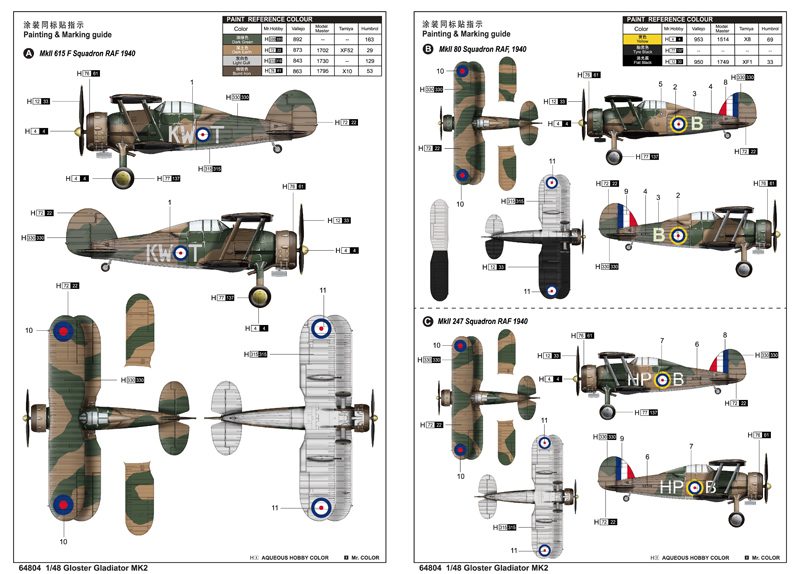 64805, I Love Kit, Gloster Gladiator MK2 WWII, aereo da caccia britannico, scala 1:48 - immagine 2