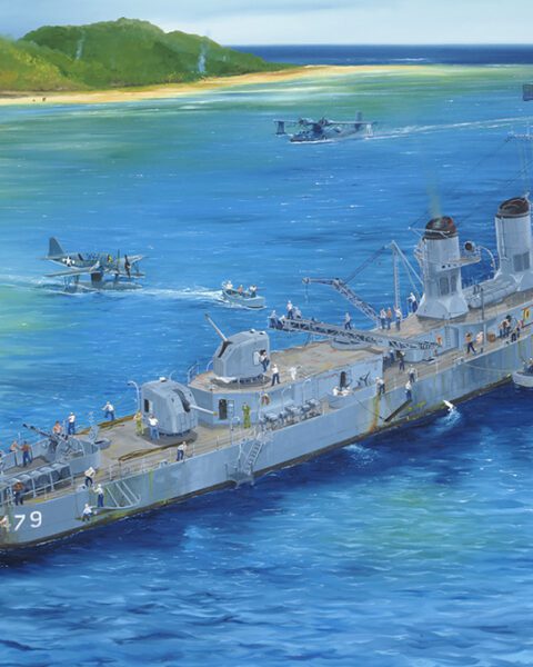 03722 Trumpeter, USS Stevens DD-479, cacciatorpediniere militare WWII, scala 1:200