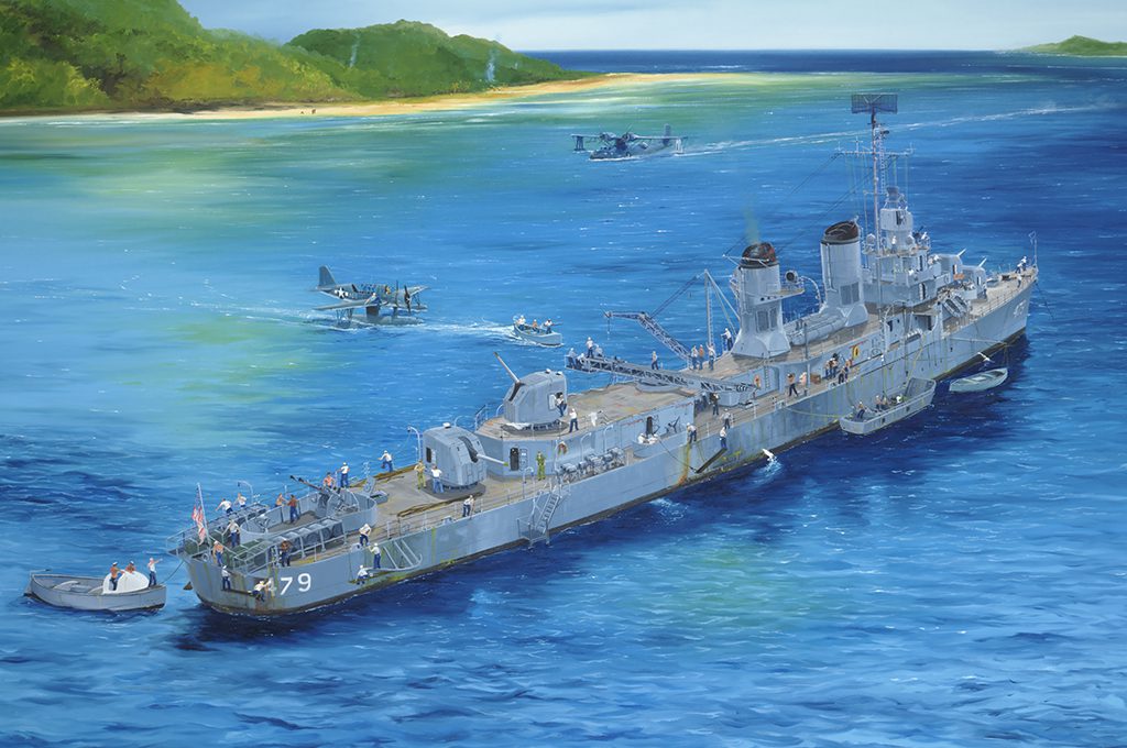 03722 Trumpeter, USS Stevens DD-479, cacciatorpediniere militare WWII, scala 1:200