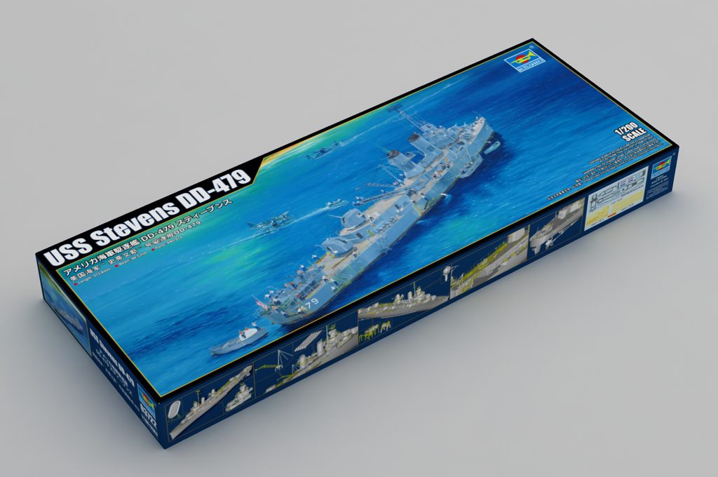 03722 Trumpeter, USS Stevens DD-479, cacciatorpediniere militare WWII, scala 1:200 - immagine 2