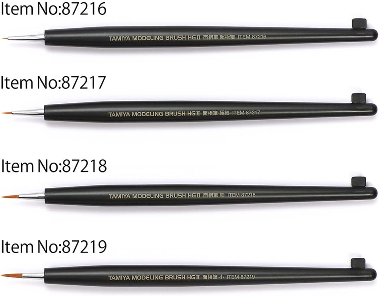 87216, Tamiya Modeling Brush HG II, Ultra Fine Pointed, pennello di precisione estrema - immagine 2