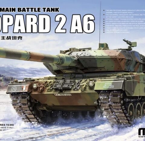 Leopard 2A6 MBT, TS-055, scala 1:35, Meng Model