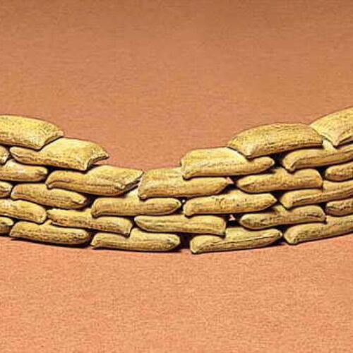 35025, Tamiya, Set Sacchetti di Sabbia Militari, categoria accessori e figurini, scala 1:35