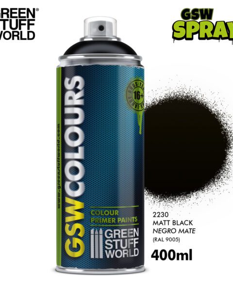 Bomboletta Spray - NERO Opaco GREEN STUFF WORLD GSW2230