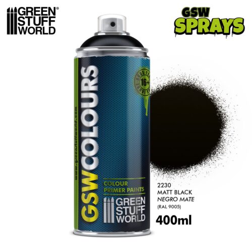 Bomboletta Spray – NERO Opaco GREEN STUFF WORLD GSW2230