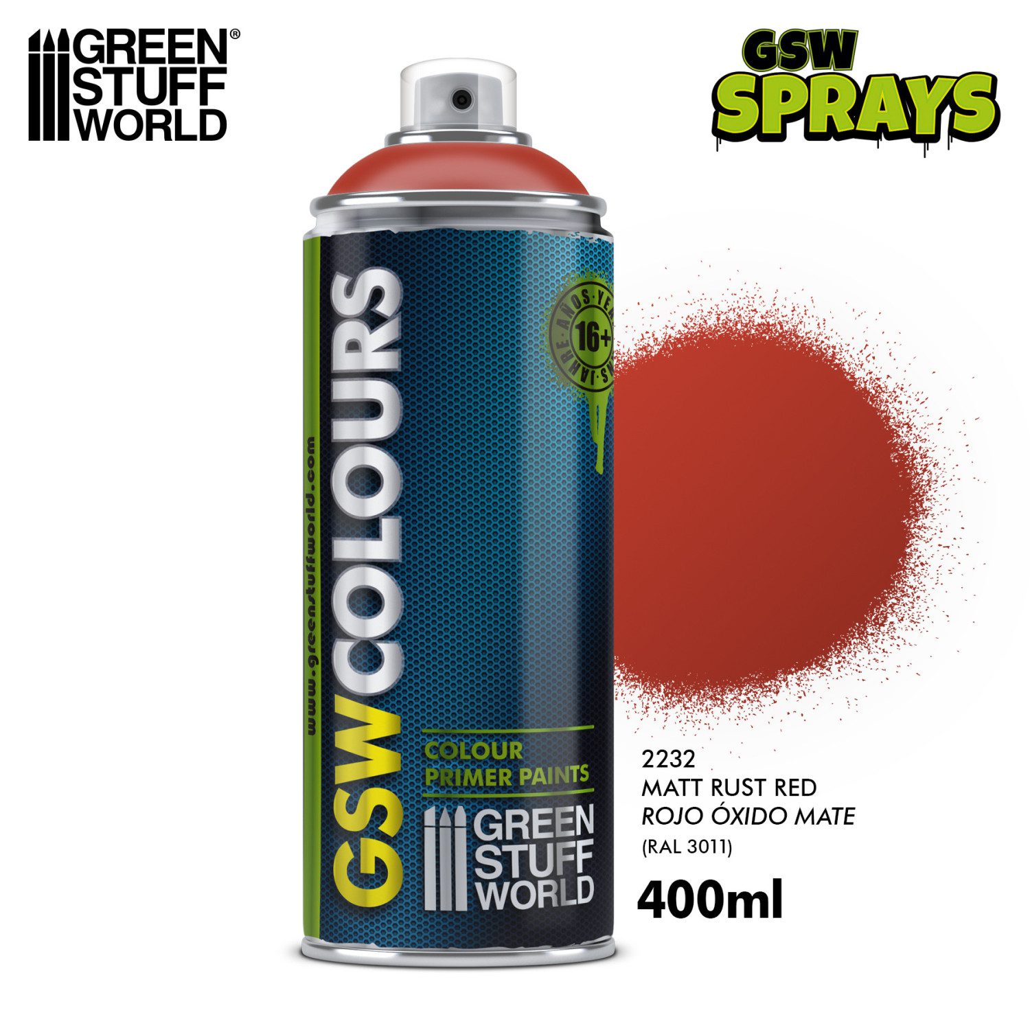 Bomboletta Spray - ROSSO Opaco GREEN STUFF WORLD GSW2232