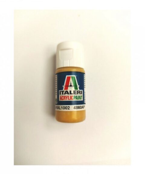 colore vernice acrilica Italeri per modellismo statico 4860ap FLAT SANDGELB RAL.1002