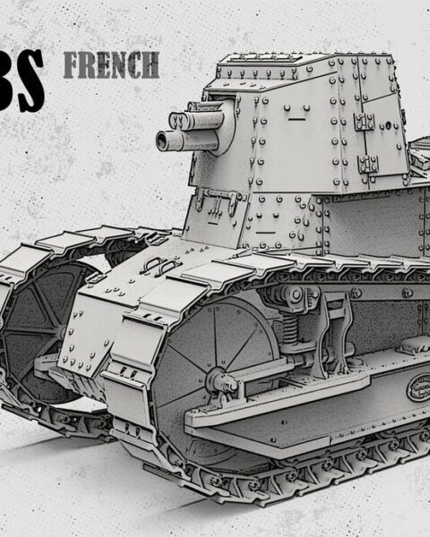 Renault FT 75 BS WWI, TS059, scala 1:35, Meng Model