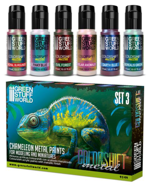Chameleon Acrylic Paint Set 3 GREEN STUFF WORLD GSW9349