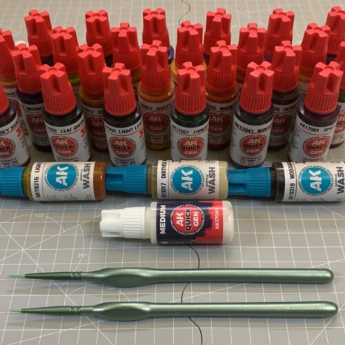 Offerta 24 Colori Quick Gen, 3 Wash, 2 Pennelli, Diluente AK Interactive