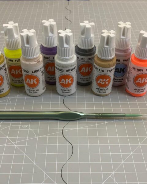 Offerta 12 Colori Acrilici 3rd Gen + Thinner + Pennello, AK Interactive