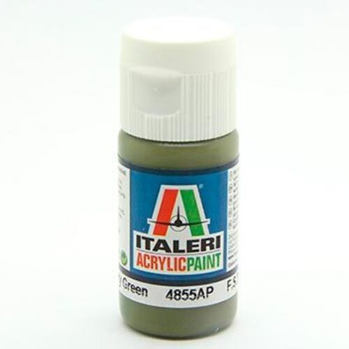 colore vernice acrilica Italeri per modellismo statico 4855ap FLAT ITALIAN INTERIOR GREEN – F.S. 24449