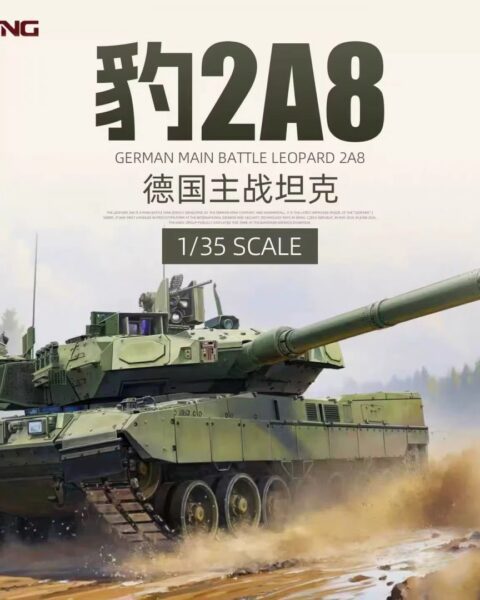 Leopard 2A8 MBT, TS-057, scala 1:35, Meng Model