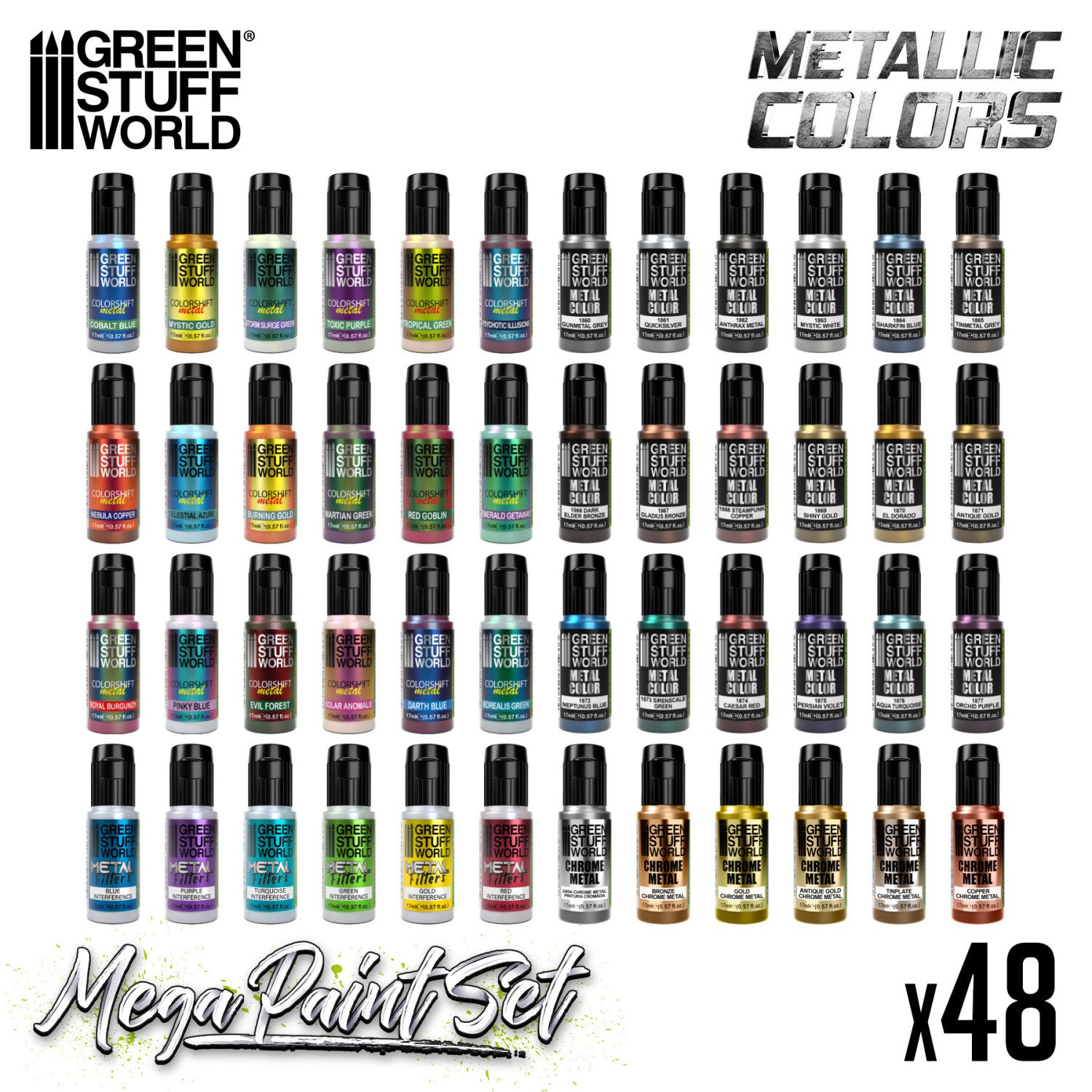 Mega Paint Set Metallics GSW, 48 Colori, GSW12261 - immagine 2