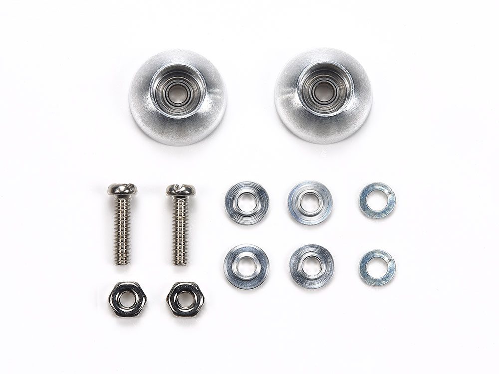 Roller Tamiya 95709 HG 11mm Bowl Type, Mini 4WD, Alluminio