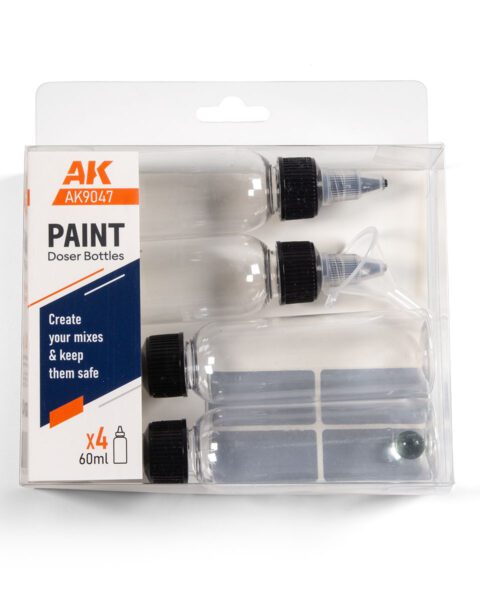 AK9047 Flaconi Trasparenti 60ml con Sfera di Cristallo (4 pz)
