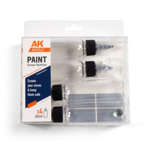AK9047 Flaconi Trasparenti 60ml con Sfera di Cristallo (4 pz)