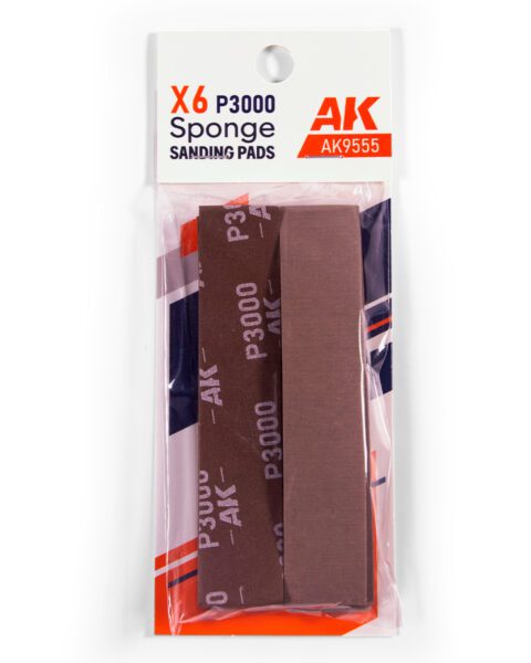 AK9555 AK Interactive Spugne Abrasive P3000 (6 pz) x Lucidatura