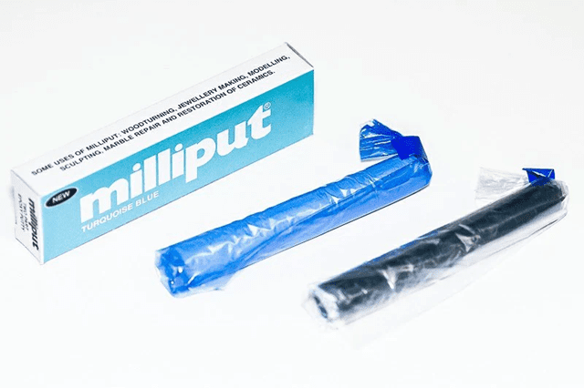 Stucco epossidico bicomponente - Milliput Turquoise Blue - 113 gr TAMIYA MPT06