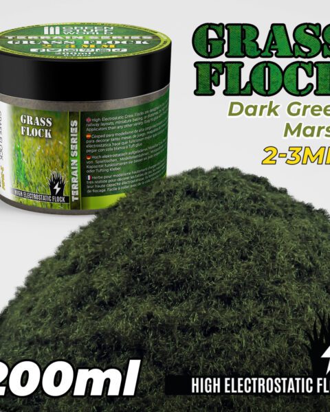 Prato Elettrostatico 2-3mm - DARK GREEN MARSH - 200ml GREEN STUFF WORLD GSW11146
