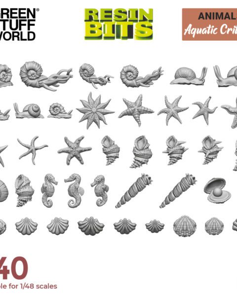 Creature Acquatiche scala 1:48-1:35 GREEN STUFF WORLD GSW12300