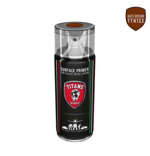 NATO Brown Primer Spray 400ml, TTH122, Titans Hobby