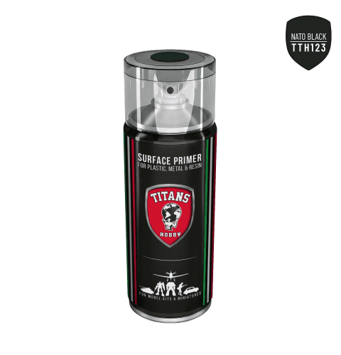 NATO Black Primer Spray 400ml, TTH123, Titans Hobby