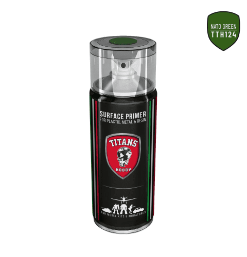 NATO Green Primer Spray 400ml, TTH124, Titans Hobby