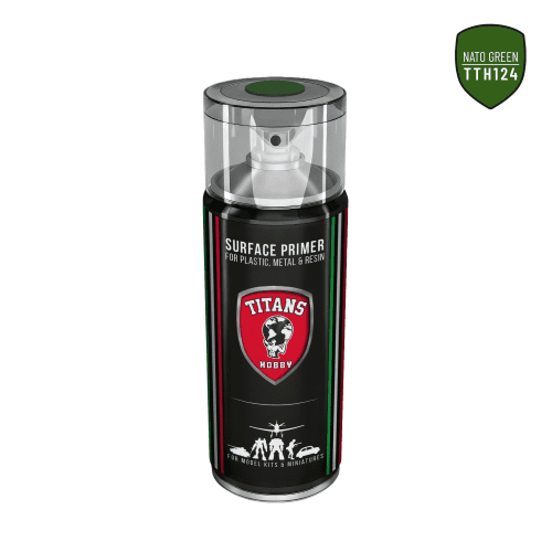 NATO Green Primer Spray 400ml, TTH124, Titans Hobby