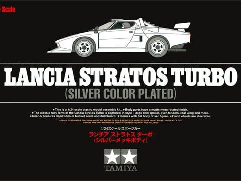 Lancia Stratos Turbo Silver Color Plated  scala 1:24 TAMIYA 25418