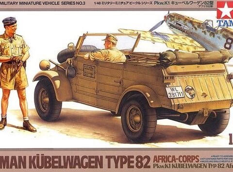Kubelwagen Type 82 (Africa) scala 1:48 TAMIYA 32503