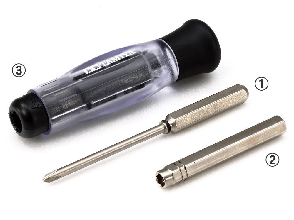 MINI 4WD (+) SCREW & NUT DRIVER SET PRO – TAMIYA 74131