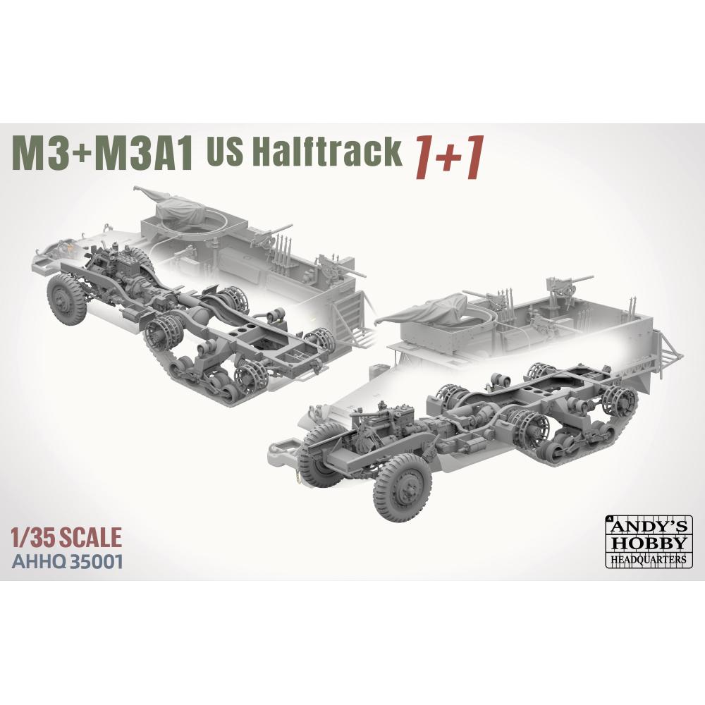 M3 / M3A1 U.S. WWII Halftrack Double Combo, AHHQ-35001, 1:35, Andy's HHQ - immagine 7