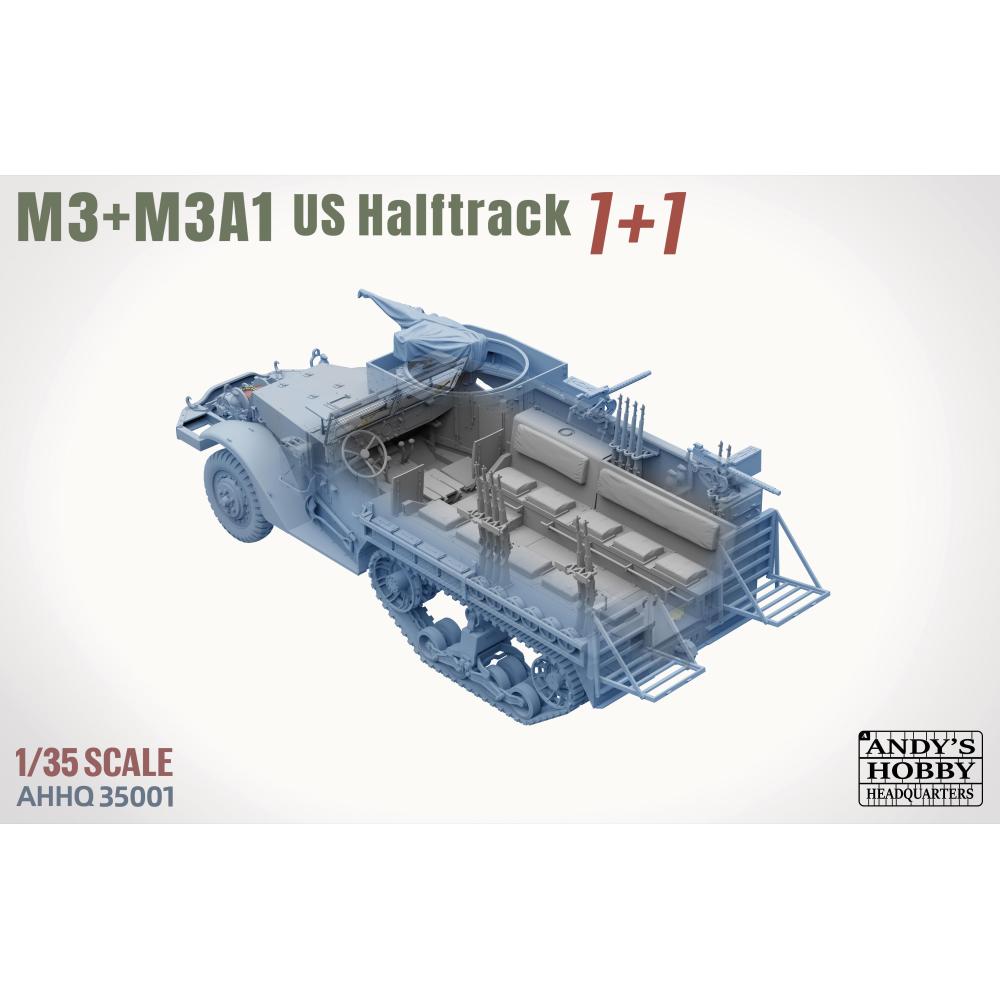 M3 / M3A1 U.S. WWII Halftrack Double Combo, AHHQ-35001, 1:35, Andy's HHQ - immagine 6
