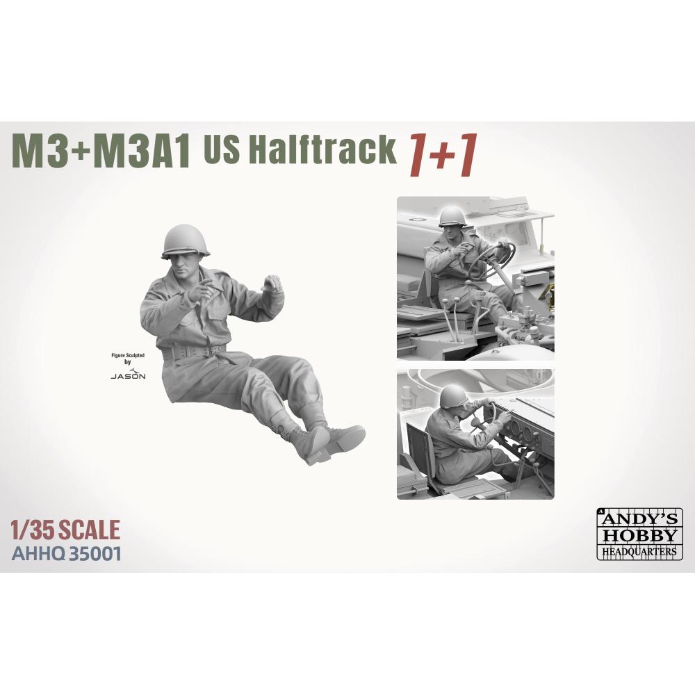 M3 / M3A1 U.S. WWII Halftrack Double Combo, AHHQ-35001, 1:35, Andy's HHQ - immagine 2
