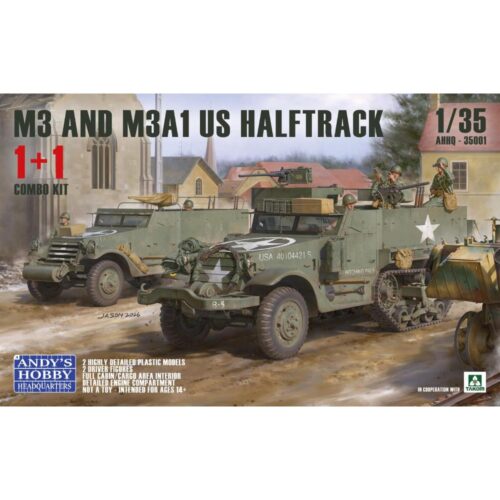 M3 / M3A1 U.S. WWII Halftrack Double Combo, AHHQ-35001, 1:35, Andy’s HHQ