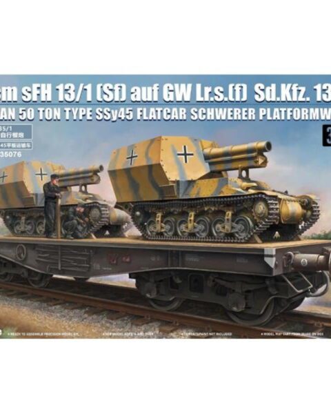 15cm Sd.Kfz. 13/1 auf Gw Lrs.(f) w/SSy45 Flatcar,  1:35,ZIMI Model